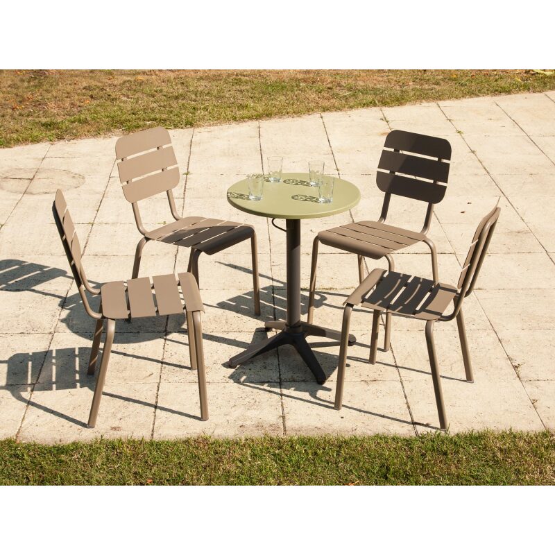 Chaise empilable d'extérieur ARNON - structure aluminium