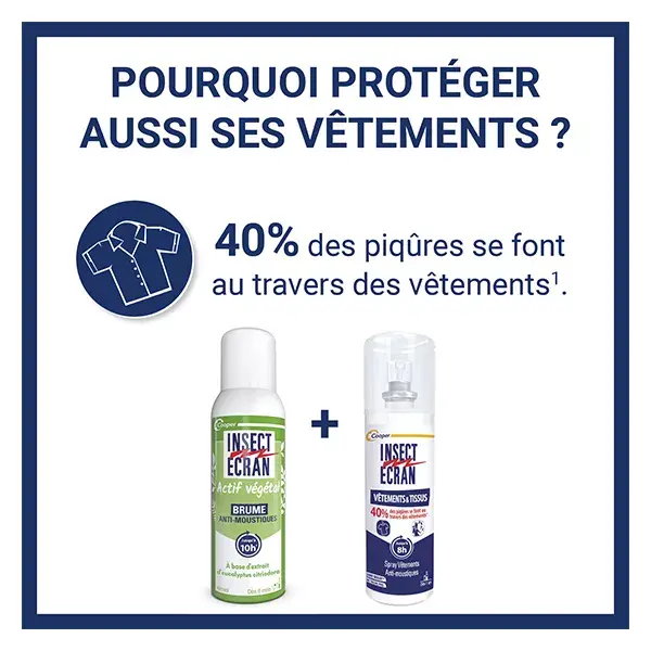Spray repelente de mosquitos Insect Screen, de origem vegetal, em aerossol, 100ml, pacote com 2 unidades.