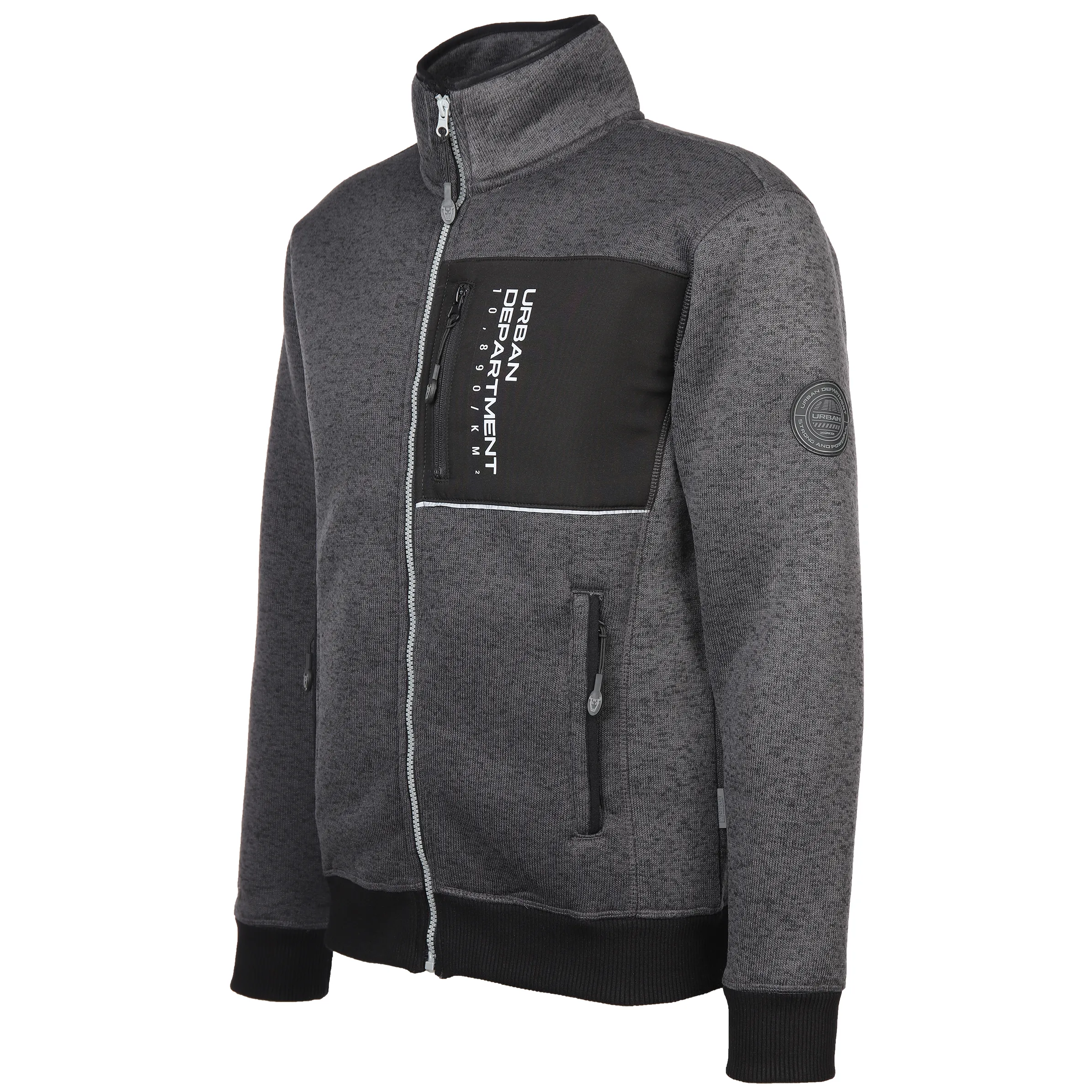 Herren Strickfleece Arbeitsjacke