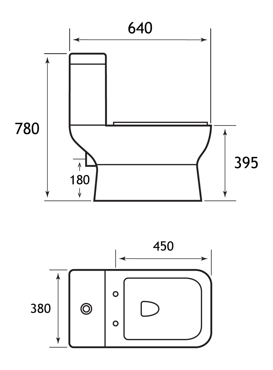 Eastbrook Wingrave toiletpot wit glans