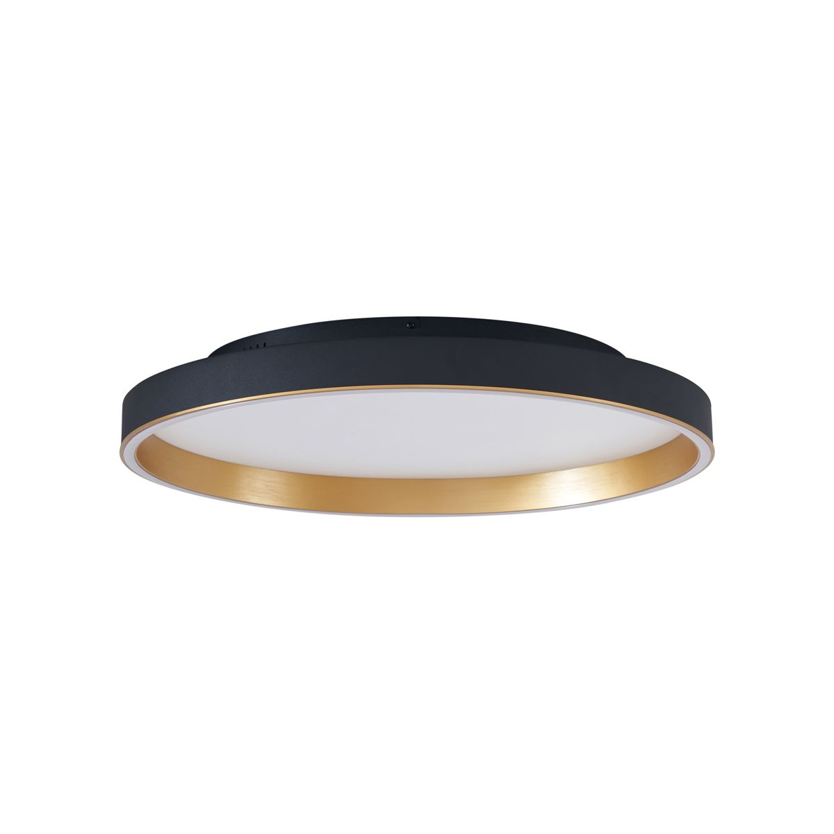 Design plafondlamp zwart met goud 60cm incl. LED 3-way switch - Ingo