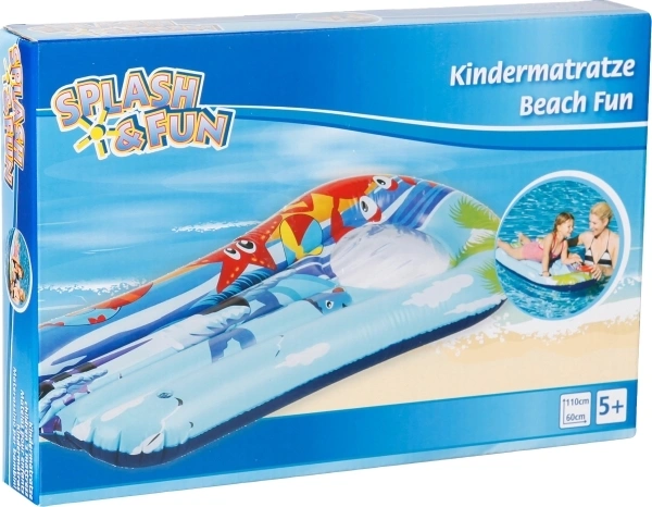 Luftmatratze BEACH FUN mit Sichtfenster (110x60cm) in blau