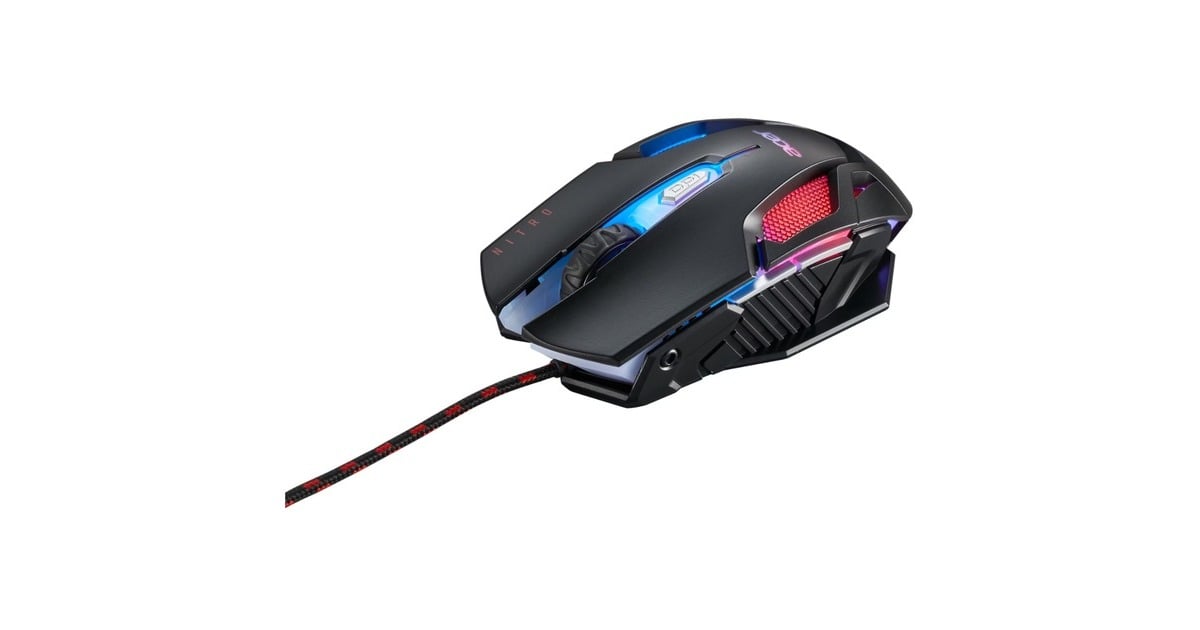 AcerNitro Gaming NMW200 gaming muis  (Zwart, 7200 DPI, RGB LED)
