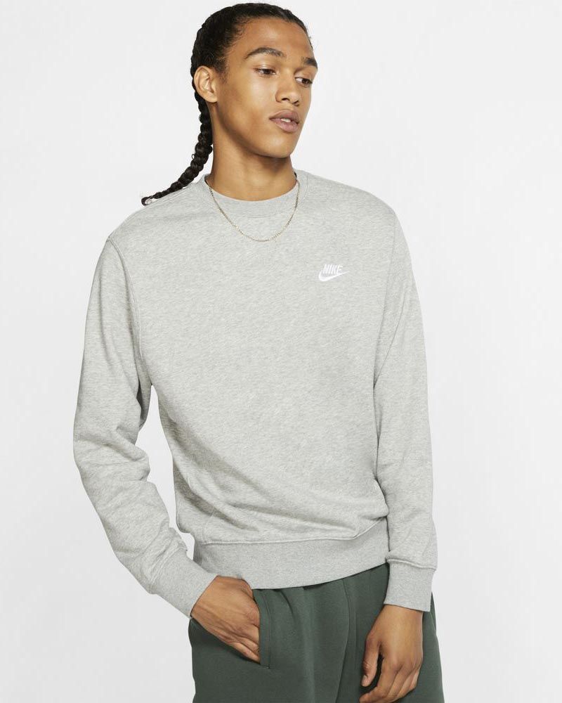Sweat-shirt Nike Sportswear Club Fleece Gris pour homme