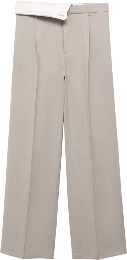 MANGO Straight suit trousers Lt pastel grey