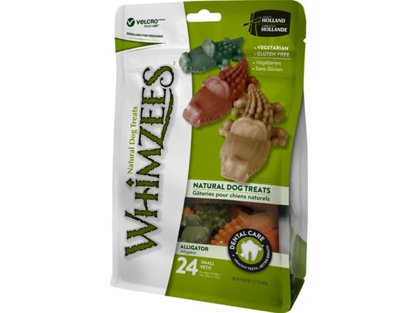 Whimzees Alligator S, 24 stk, 360 g MP - (6 pk/ps)