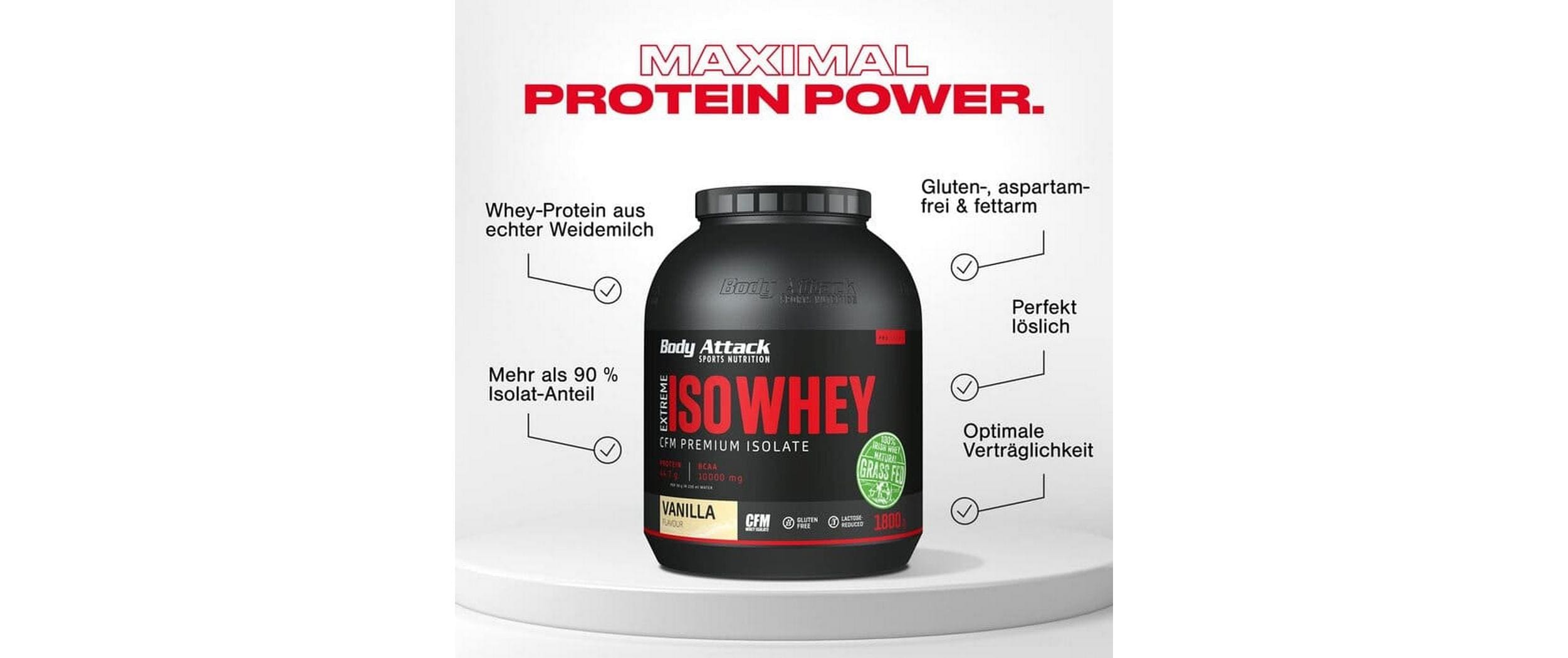 Pulver Extreme Iso Whey Professional Schokolade 1800 g<br>Nahrungsergänzungsmittel mit wertvollem Whey Isolat