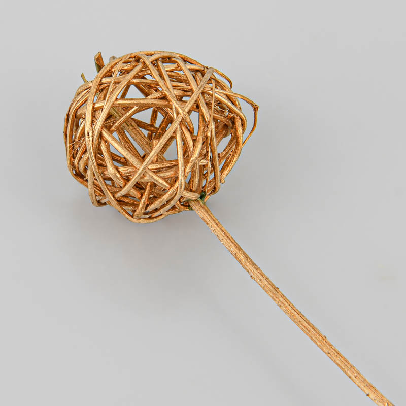 Tiges de 4 boules dorées