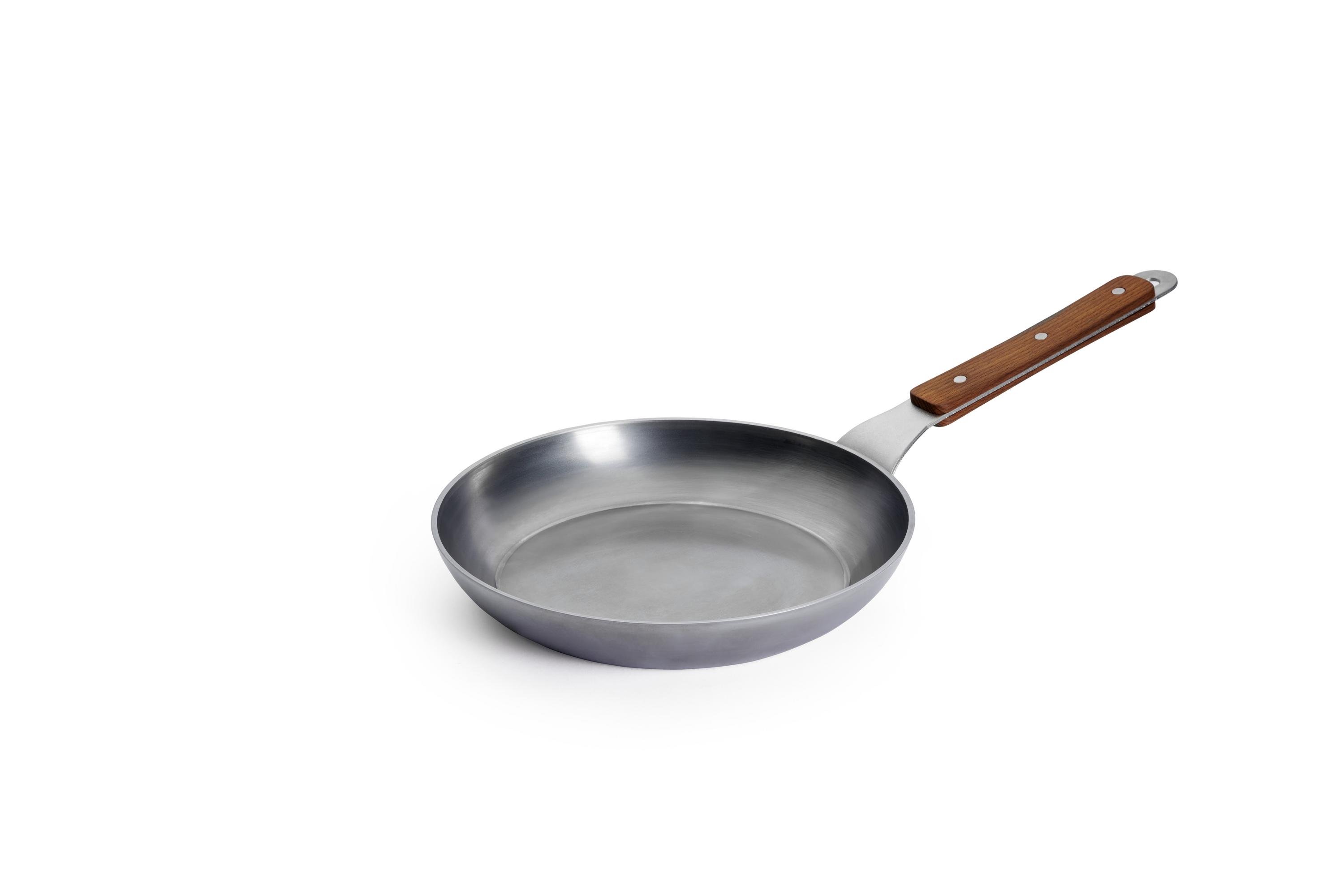 Carbon Steel  Flachpfanne - Griffart: Fester Holzstiel