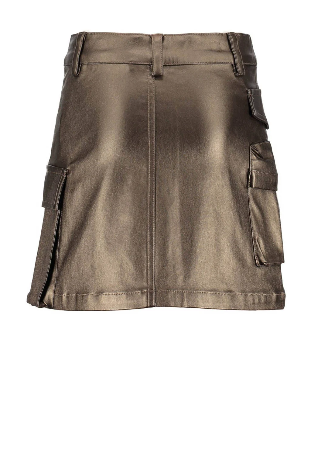Frankie&Liberty imitatieleren cargo rok bruin