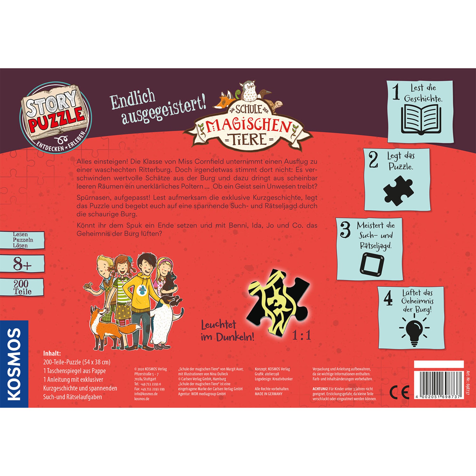 Kosmos Puzzle Story Puzzle: Die Schule der magischen Tiere - Endlich ausgegeistert!
