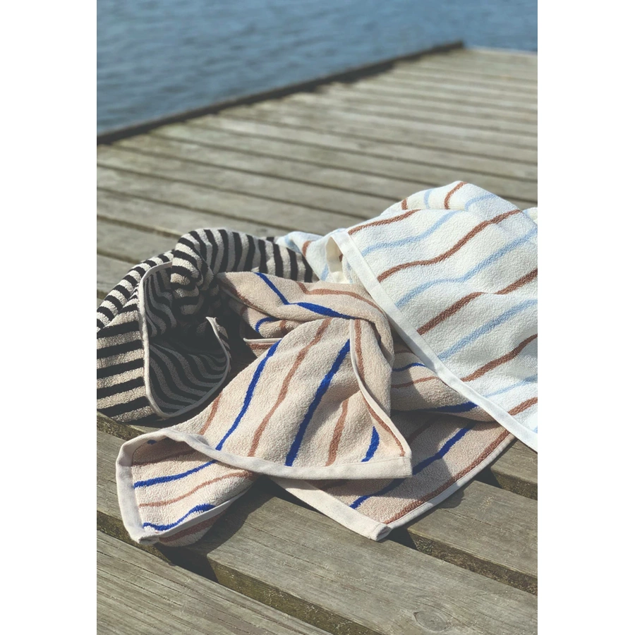 OYOY Handtuch Raita Towel - 70x140 cm caramel optic blue