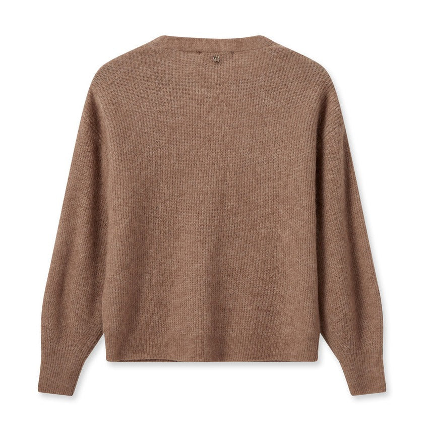 Mos Mosh  Thora V-Neck cardigan - Cinnamon Swirl