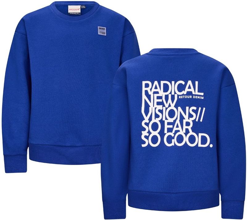 Retour jongens sweater - Kobalt