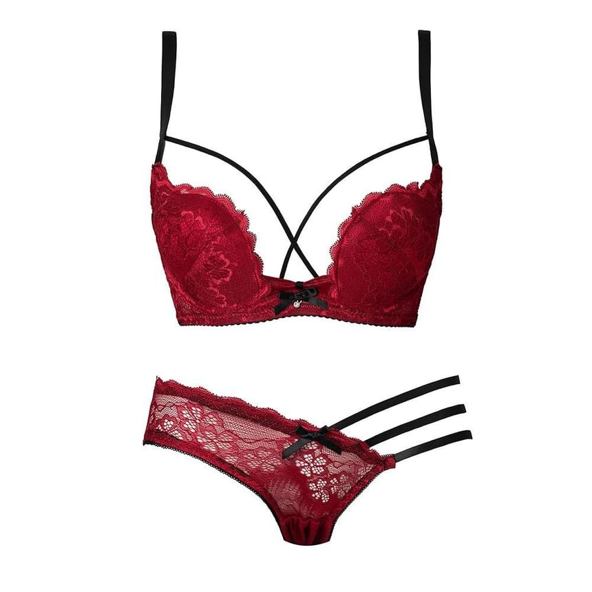 Nabla - Strikkanten BH / Uitgesneden Slip / Set