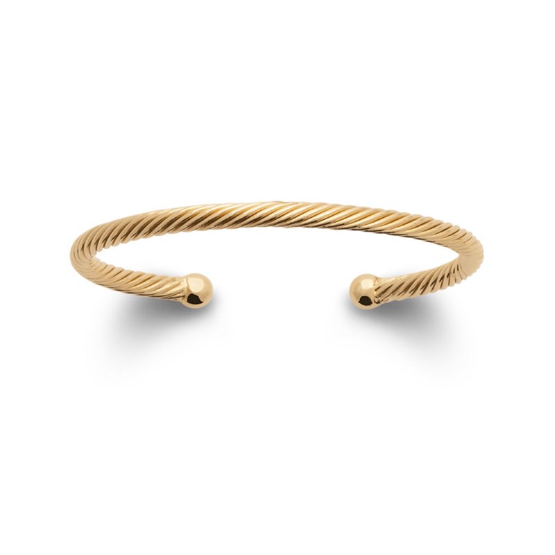 Jonc en plaqué or torsadé ALIX - Bijoux privés Discovery