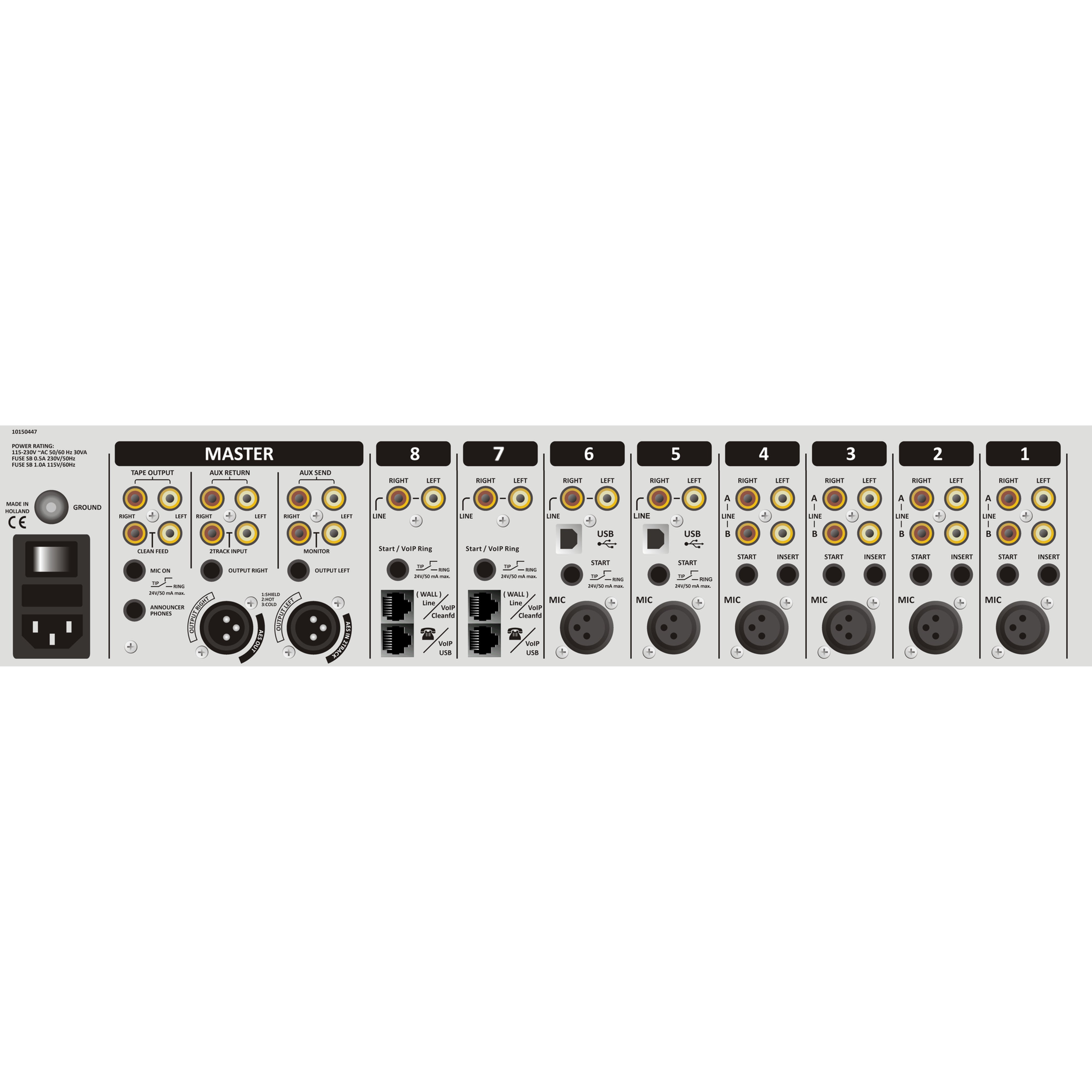 D&R Airmate-8 USB broadcast mengpaneel 8 ch. 2x VoIP