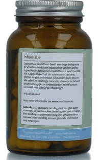 Mattisson HealthStyle Vegan Liposomaal Glutathion Capsules 60VCP