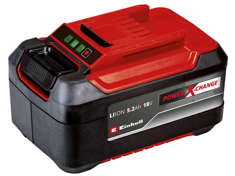 Einhell Akku Power-X-CHANGE 18 V 5.2Ah Akku mit 18 Volt, 5.2 Ah Kapazität für mehr Power und Flexibilität in Haus und Garten