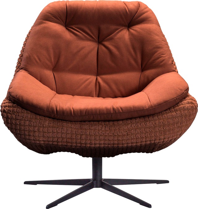 exxpo - sofa fashion Drehsessel »Dim, Loungesessel im Materialmix, Design und Komfort, Solitärmöbel« Drehsessel bequem gepolstert mit elegantem Metall-Sternfuss