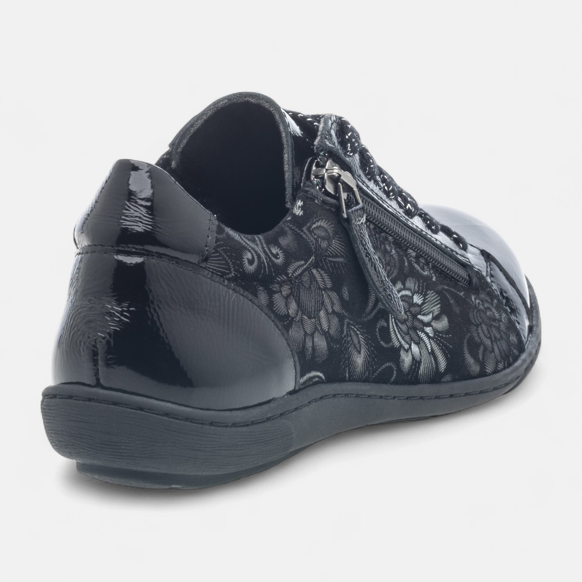 Derbies Femme en cuir noir vernis