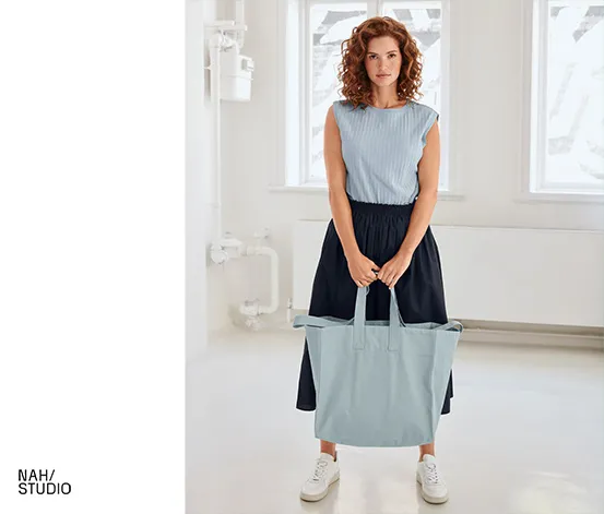 NAH/STUDIO Shopper | Bio-Baumwolle, Stormy Grey