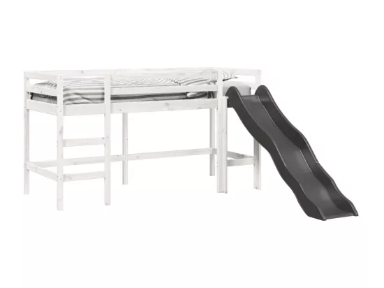 Lit mezzanine d'enfants sans matelas 90x200 cm bois pin massif