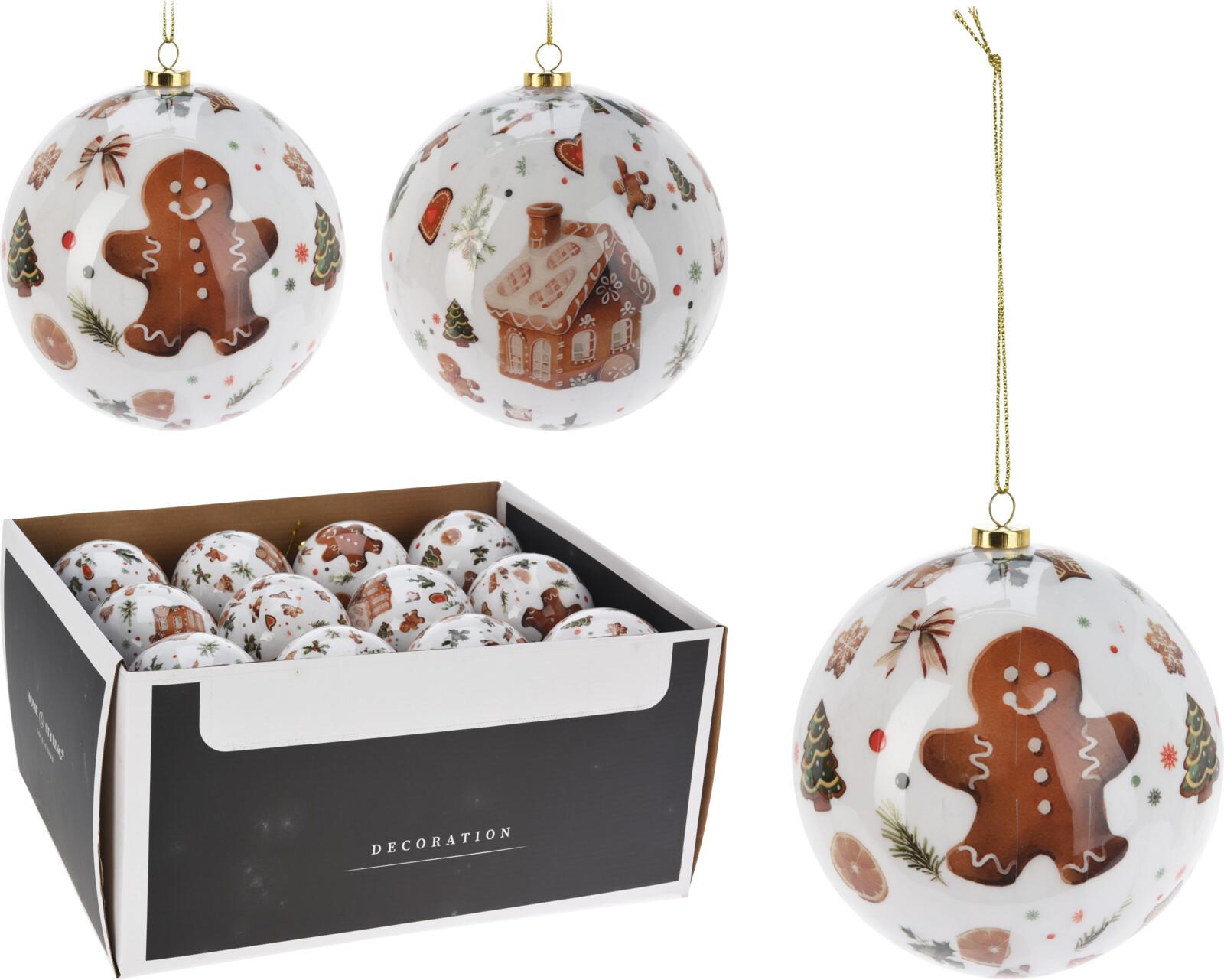 BOULE NOEL D.10CM PAIN EPICE