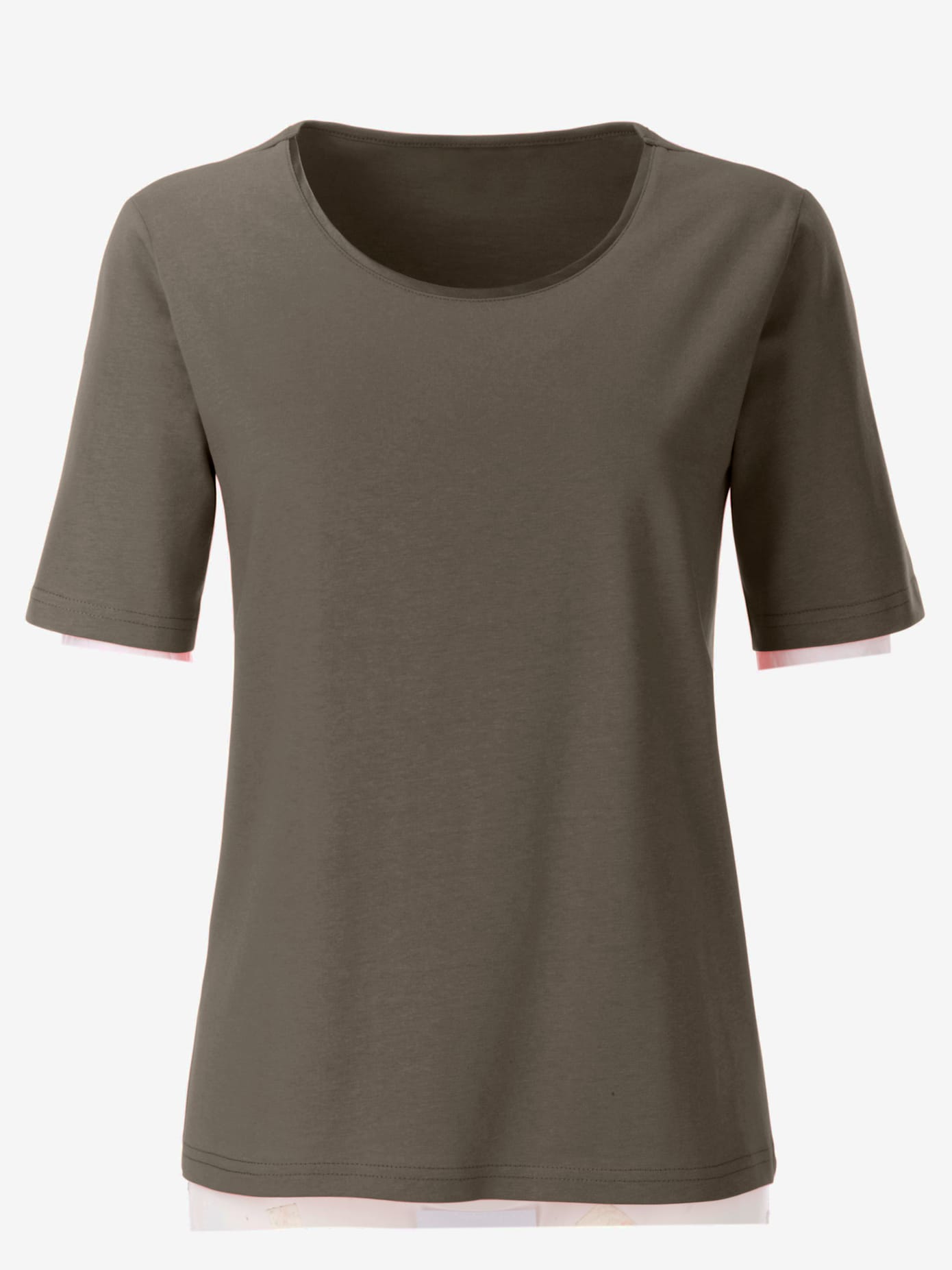 T-shirt simple avec effet brillant sur encolure