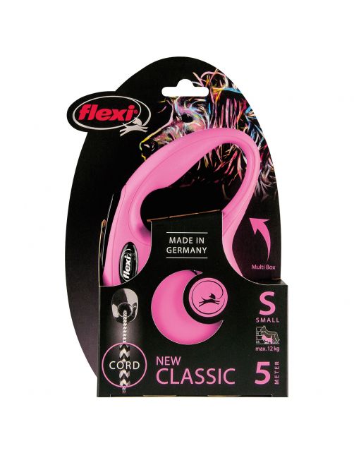 Flexi Rollijn Classic Koord S Roze - Hondenriem