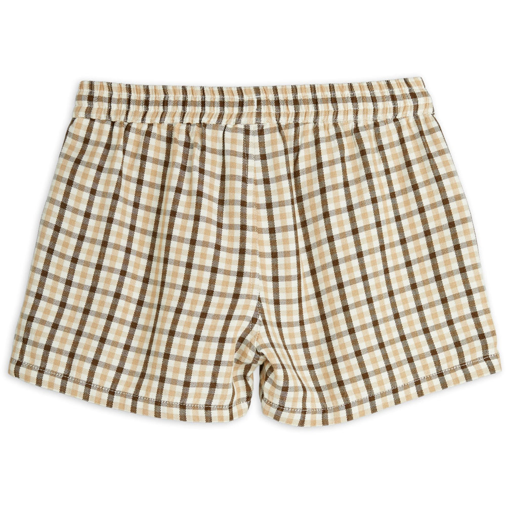 Køb Mini Rodini Beige Gingham Woven Shorts