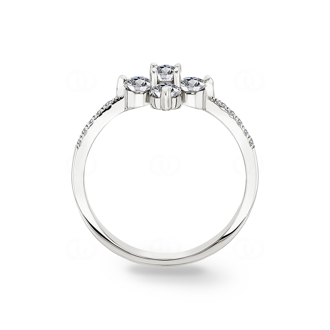 0.70 Karat Diamantring 750/18 K Weissgold