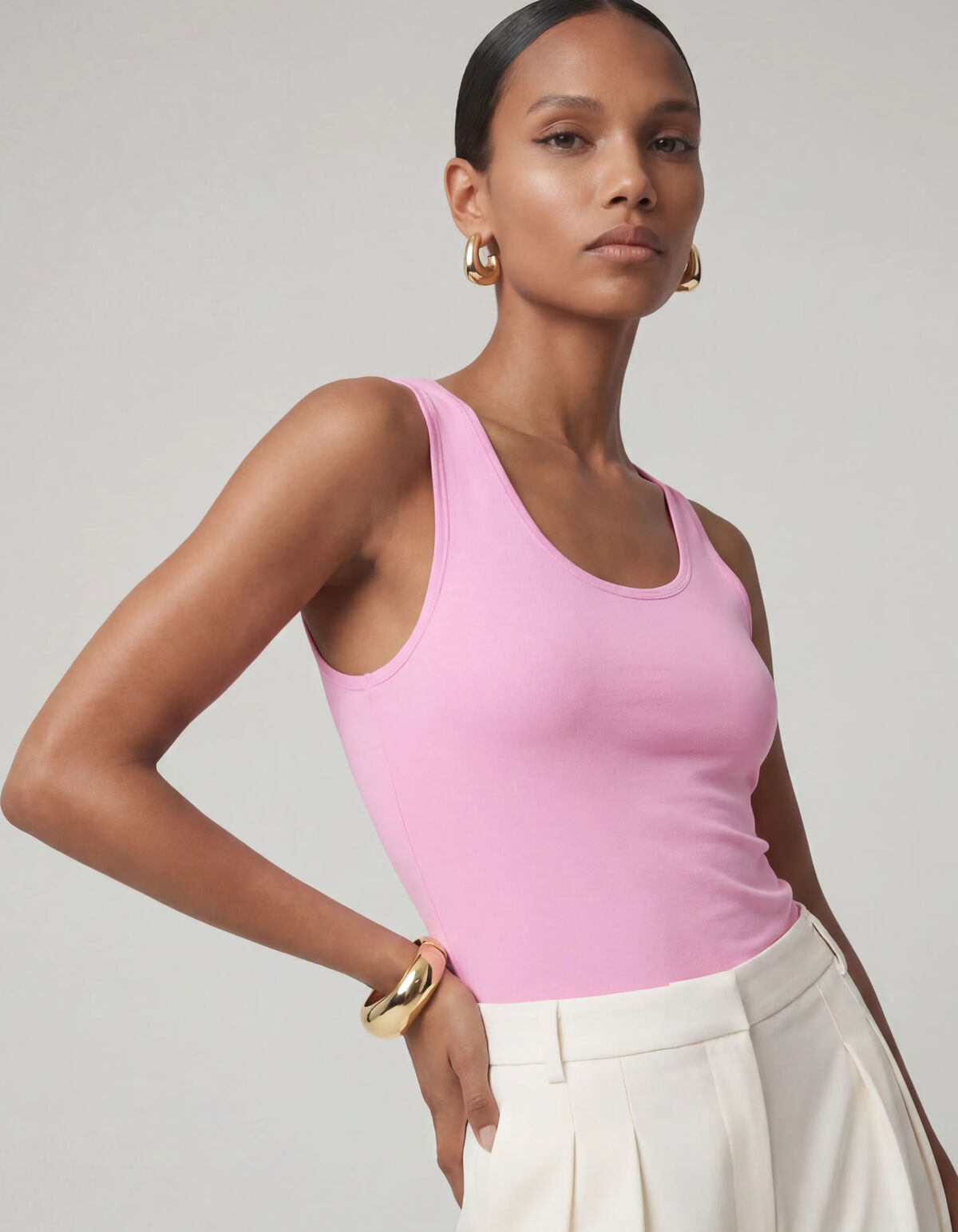 Basis Tanktop Roze