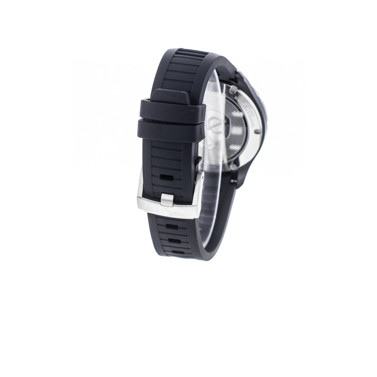 Montre d'occasion Baume et Mercier Clifton homme automatique acier bracelet caoutchouc noir