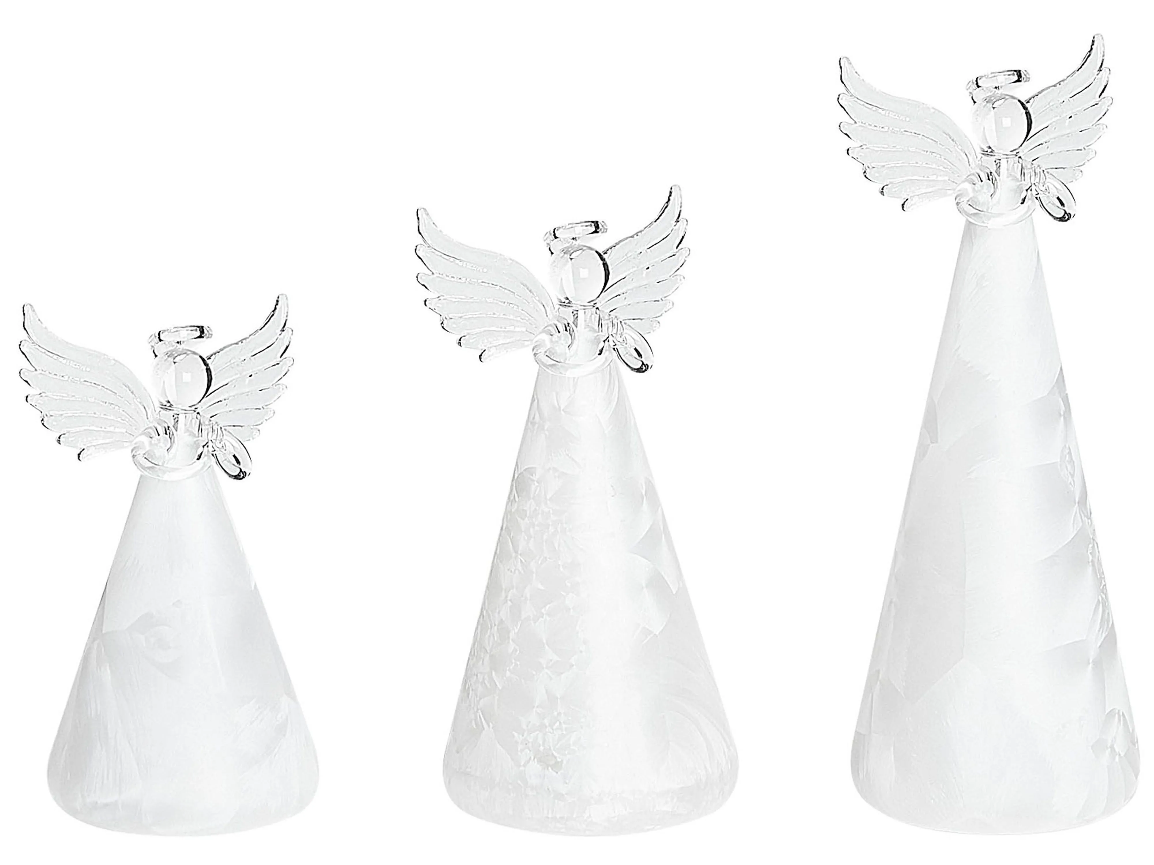 Set van 3 figuren LED KITTILA Engel 14/17/22 cm Wit