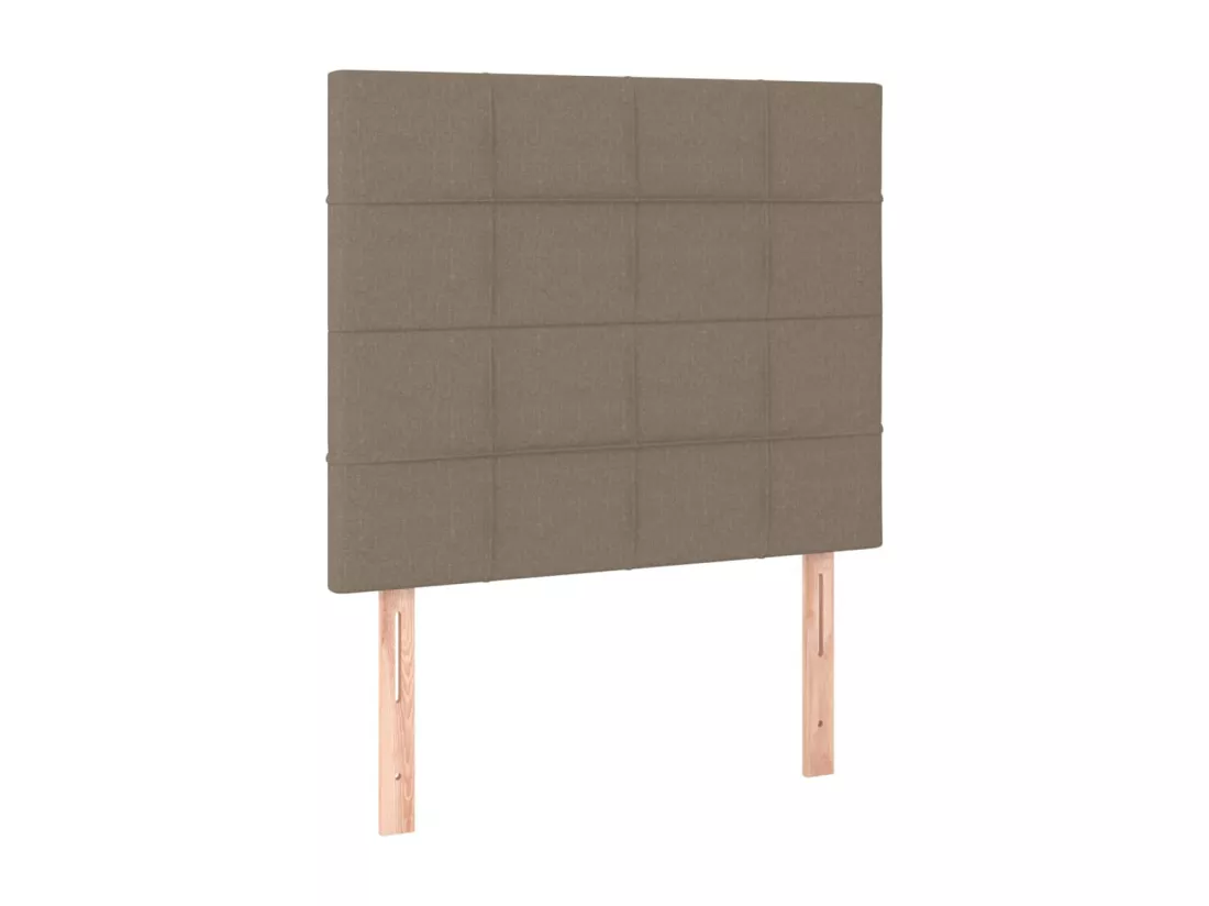 Sommier tapissier avec matelas et LED Taupe 90x190 cm Tissu