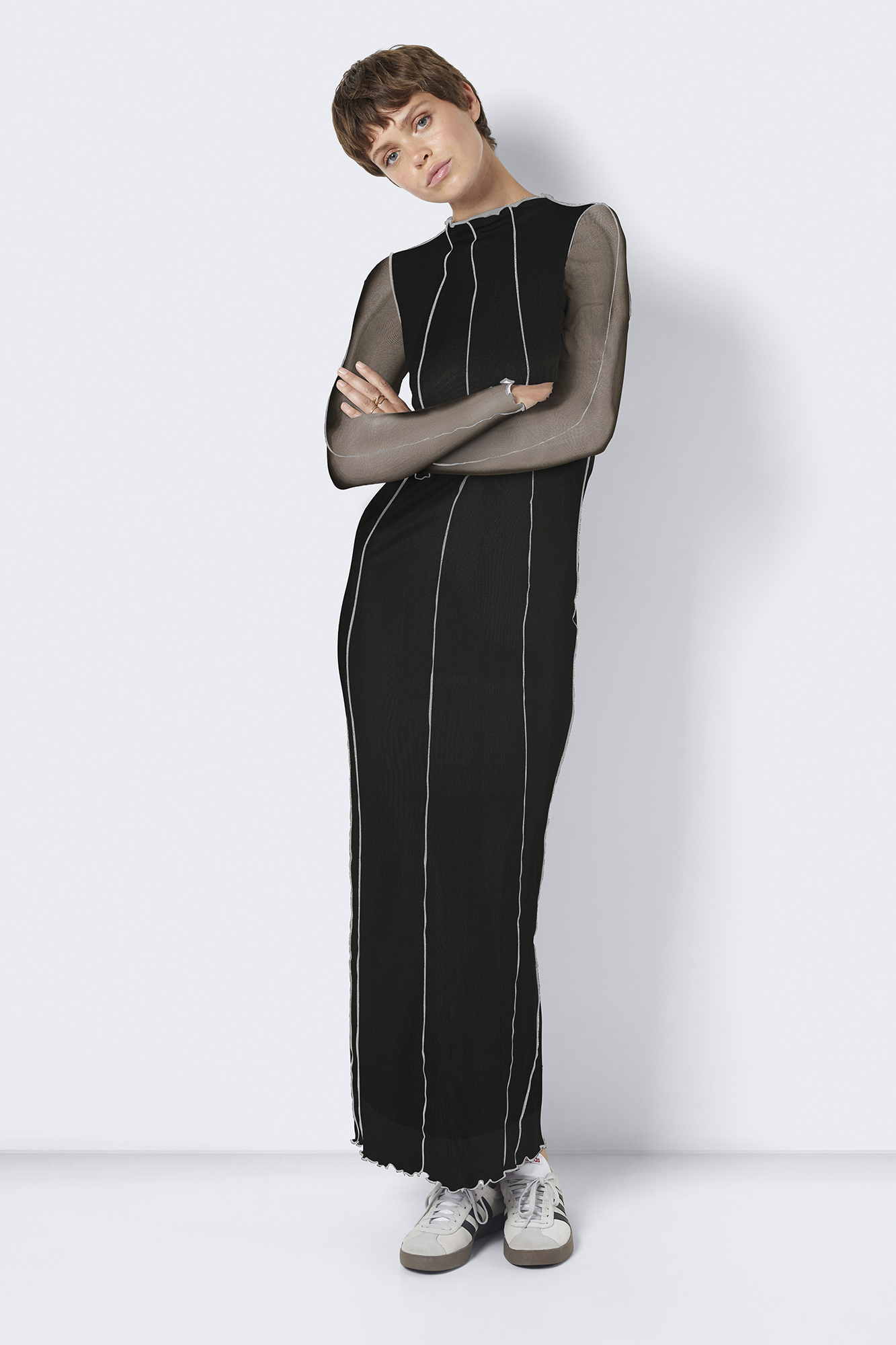 Vestido longo de tule