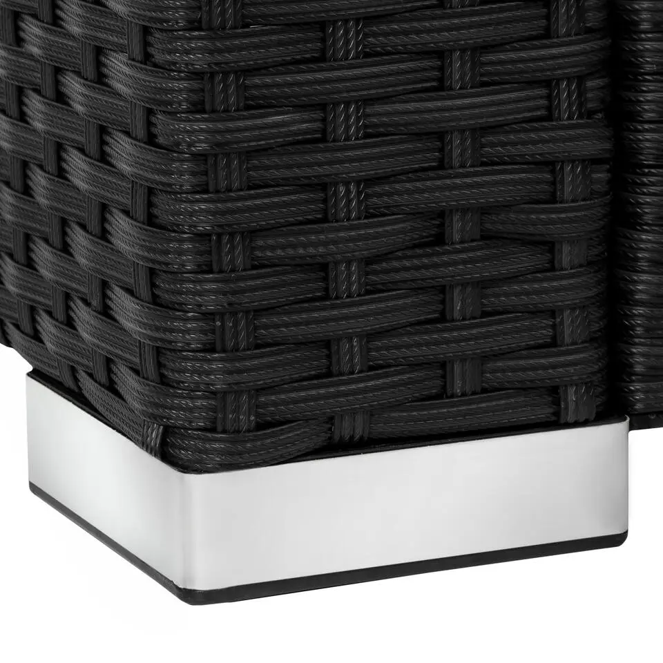 tectake Wicker lounge Lignano, Zwart