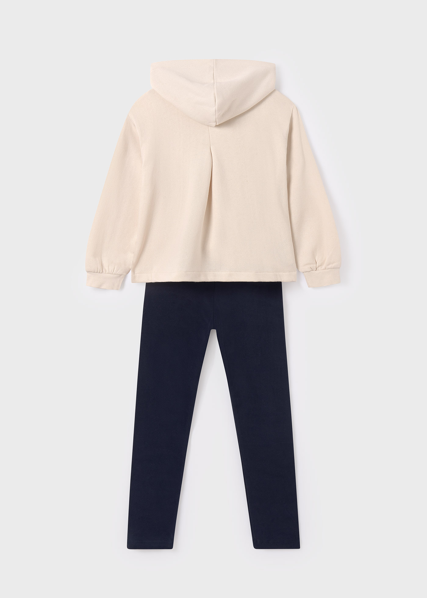 Conjunto canelado de duas peças para meninas