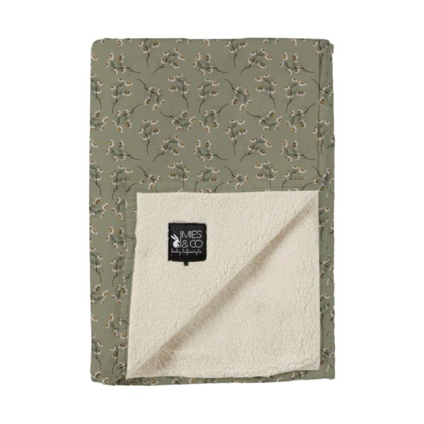 Mies & Co Soft Daisies Wiegdeken - Teagreen - 70 x 100 cm