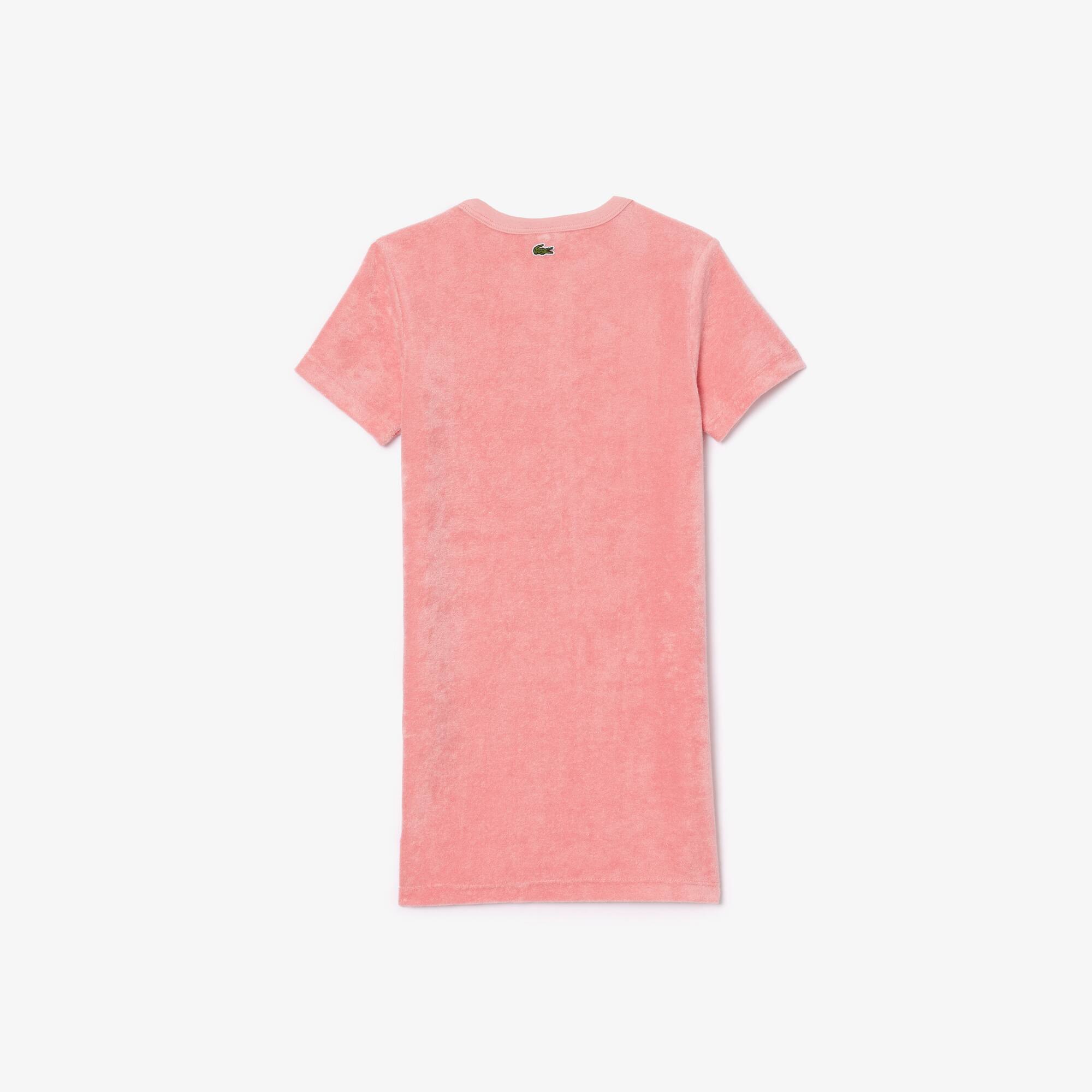 Frottee-T-Shirt-Kleid mit Logo Hosen & Kleider - Rosa - Lacoste - Mädchen