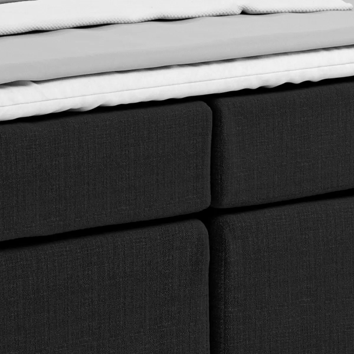 Boxspringbett Nero 160 x 200 Schwarz