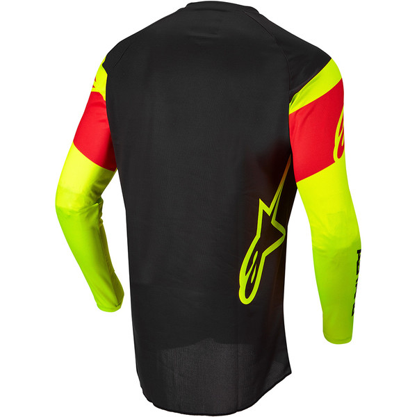 Alpinestars - Maillot Fluid Tripple Noir / Jaune fluo / Rouge fluo