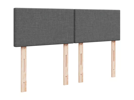 Sommier à lattes de lit avec matelas Gris foncé 160x200cm Tissu