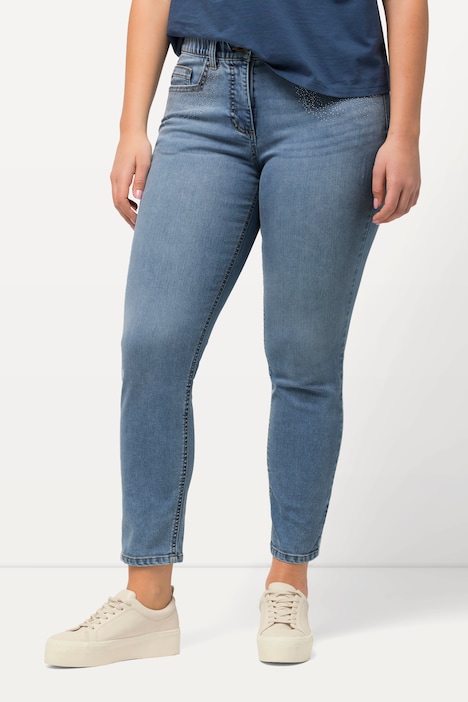 Jeans Sarah, Ziersteine, schmales Bein, Stretch