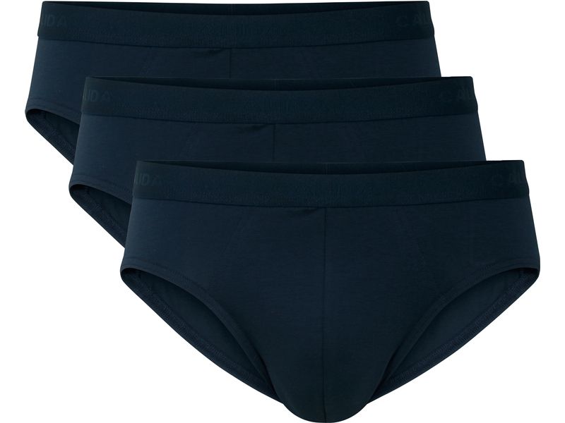 Calida Unterhosen Natural Benefit 3er Pack Dark Sapphire, S Herren Slip
