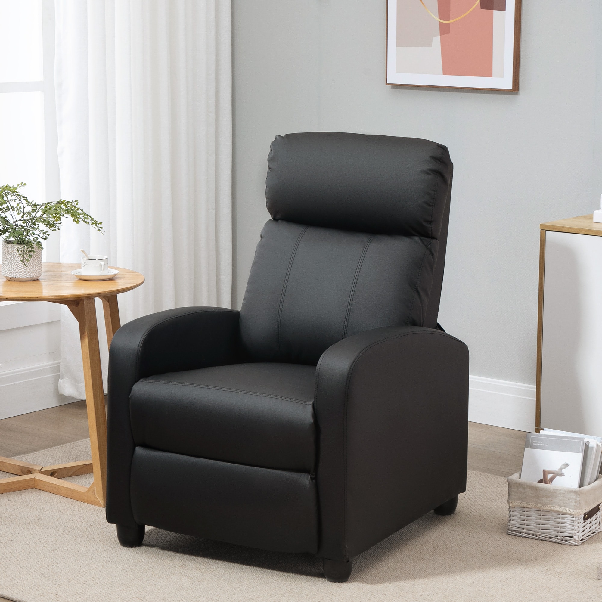 HOMCOM Massagesessel mit kabelgebundener Fernbedienung schwarz 68B x 88T x 98H cm