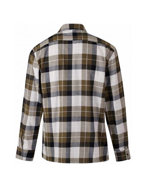 Storvik Blouse Flanel Dawson Olijfgroen&Beige - Werkkleding