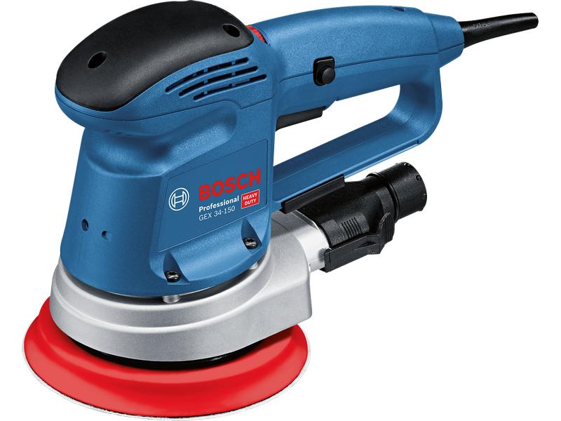 Bosch Professional Exzenterschleifer GEX 34-150 Schleifer für Schleif- und Polierarbeiten