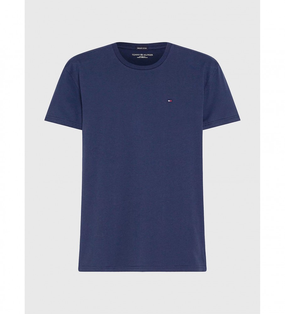 Camiseta Tommy Hilfiger azul marinho em algodão orgânico
